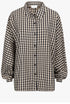 Âme antwerp gala checked oversized blouse beige black